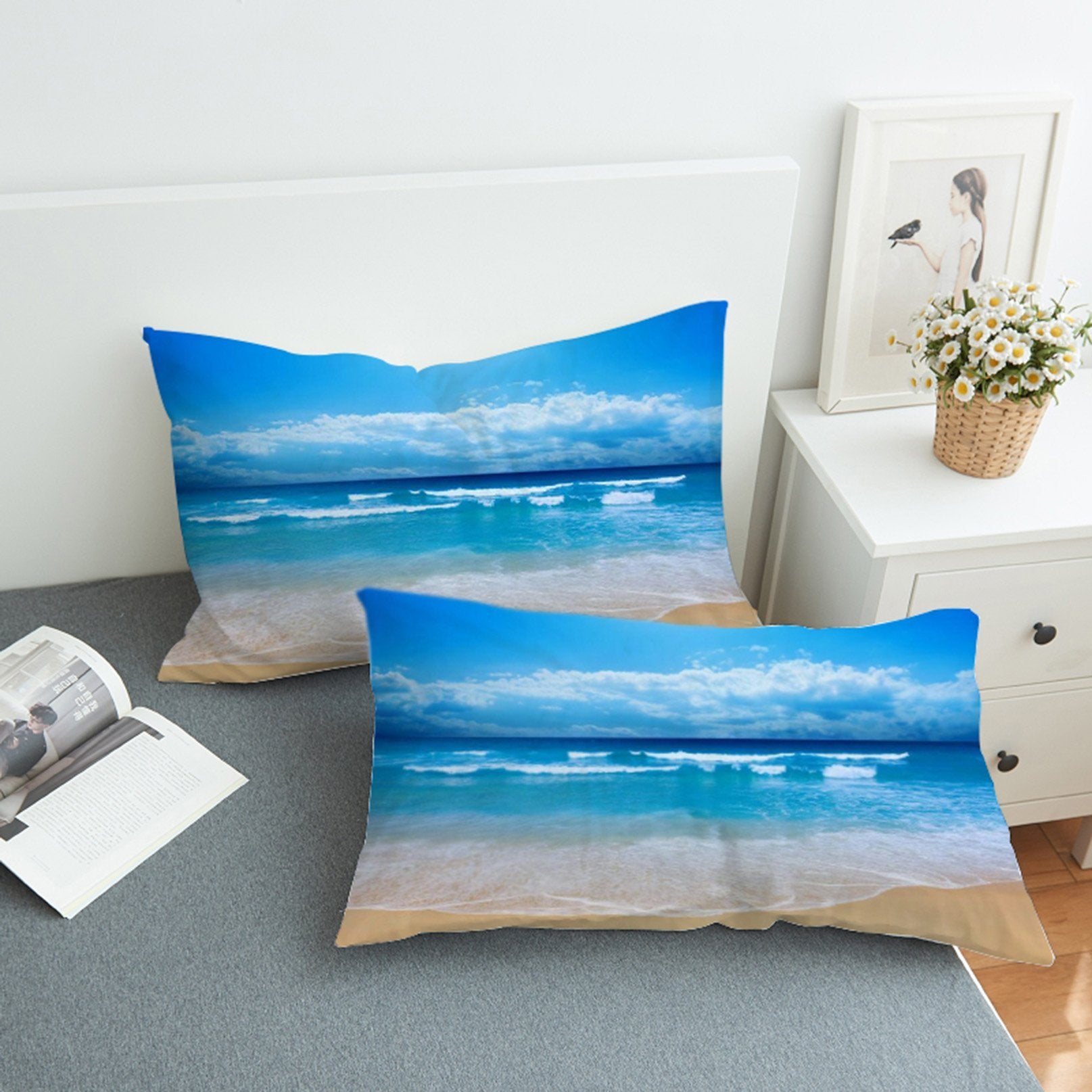 3D Beach Ocean 109 Bed Pillowcases Quilt Wallpaper AJ Wallpaper 