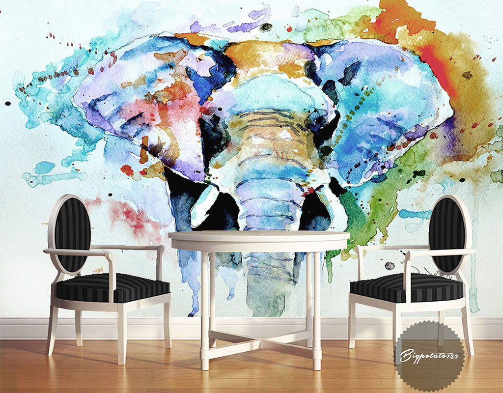 3D Elephant Painting WG263 Wall Murals