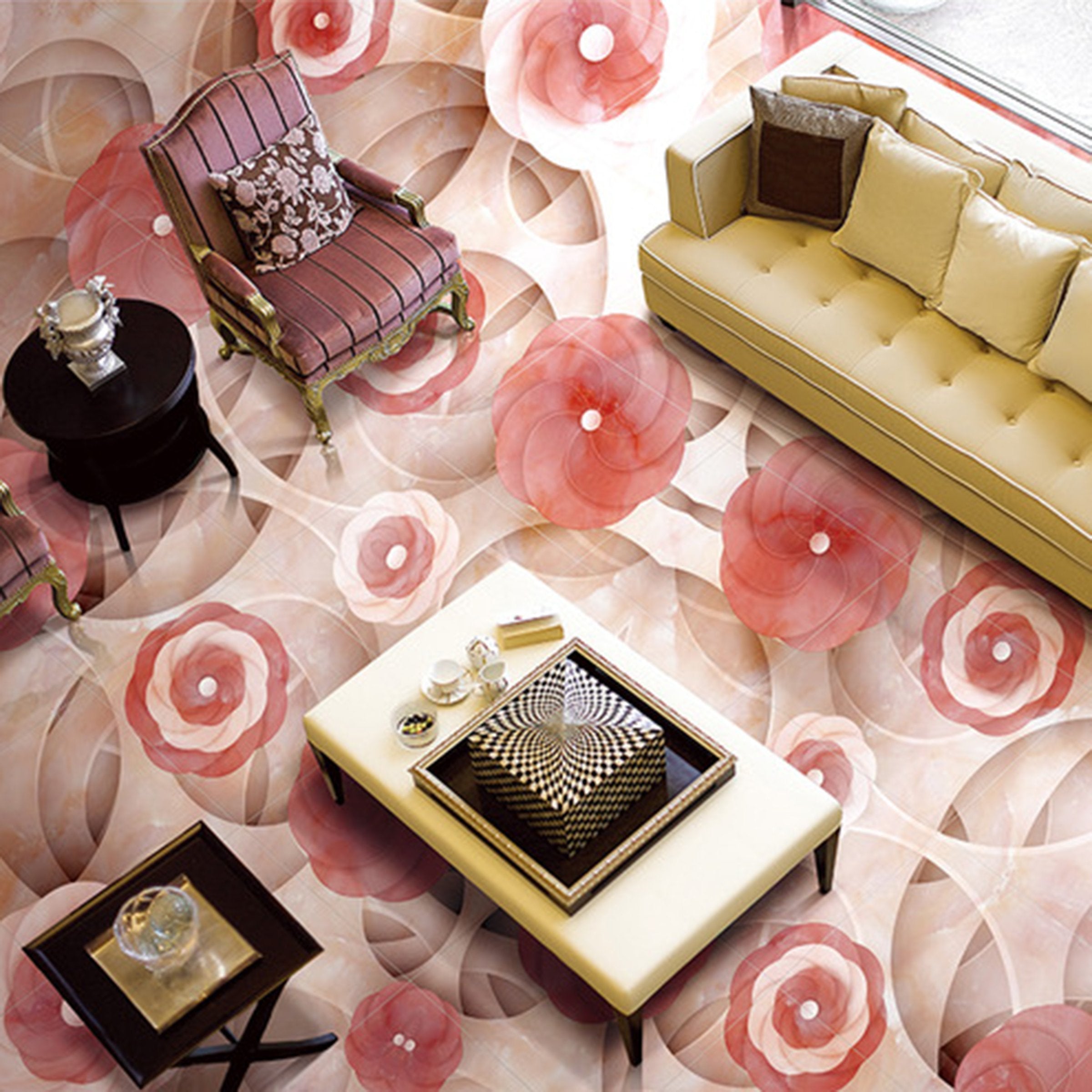 3D Beautiful Flowers WG149 Floor Mural Wallpaper AJ Wallpaper 2 