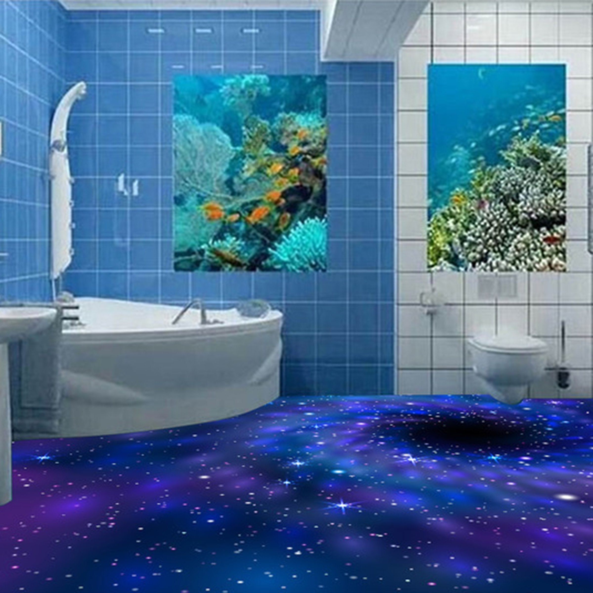 3D Blue Starry Sky WG247 Floor Mural Wallpaper AJ Wallpaper 2 