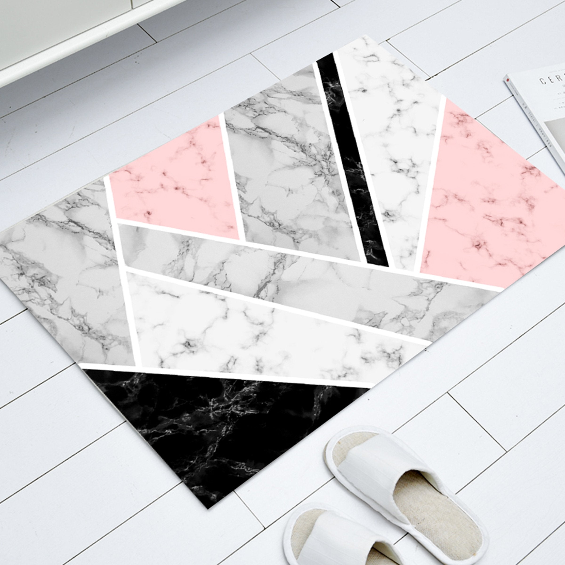 3D Colored Geometric Pattern WG449 Non Slip Rug Mat Mat AJ Creativity Home 