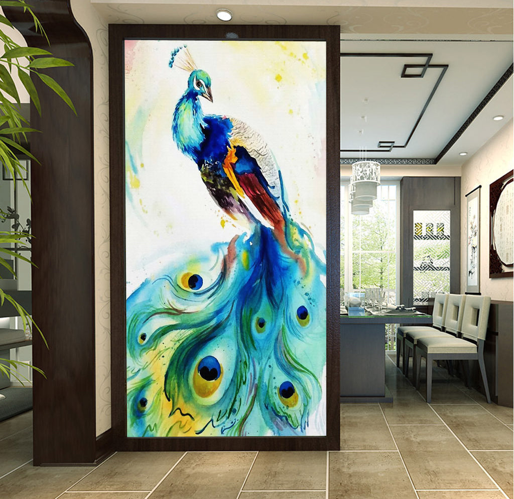 3D Beautiful Peacock WG042 Wall Murals