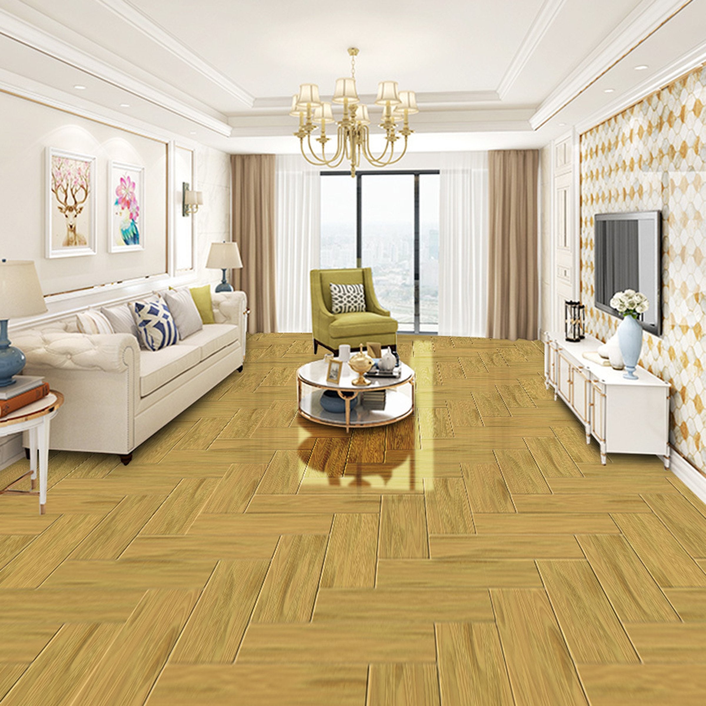 3D Wood Grain WG668 Floor Mural Wallpaper AJ Wallpaper 2 