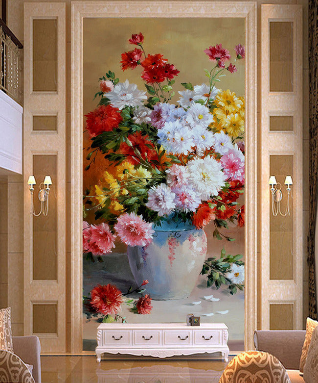 3D Rich Flower WG142 Wall Murals