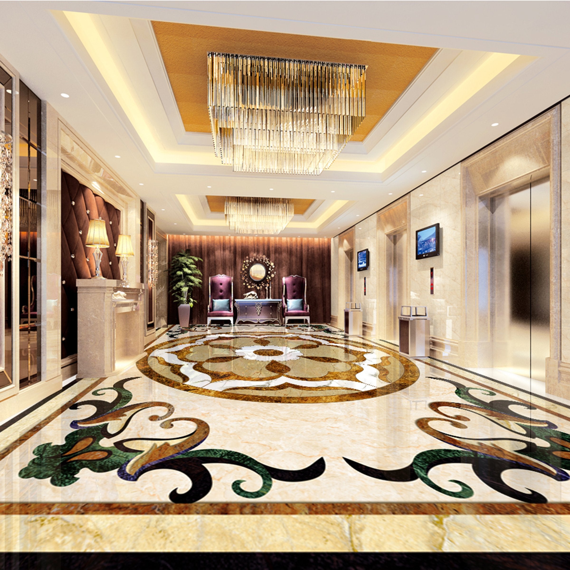 3D Marble Drop Pattern WG389 Floor Mural Wallpaper AJ Wallpaper 2 