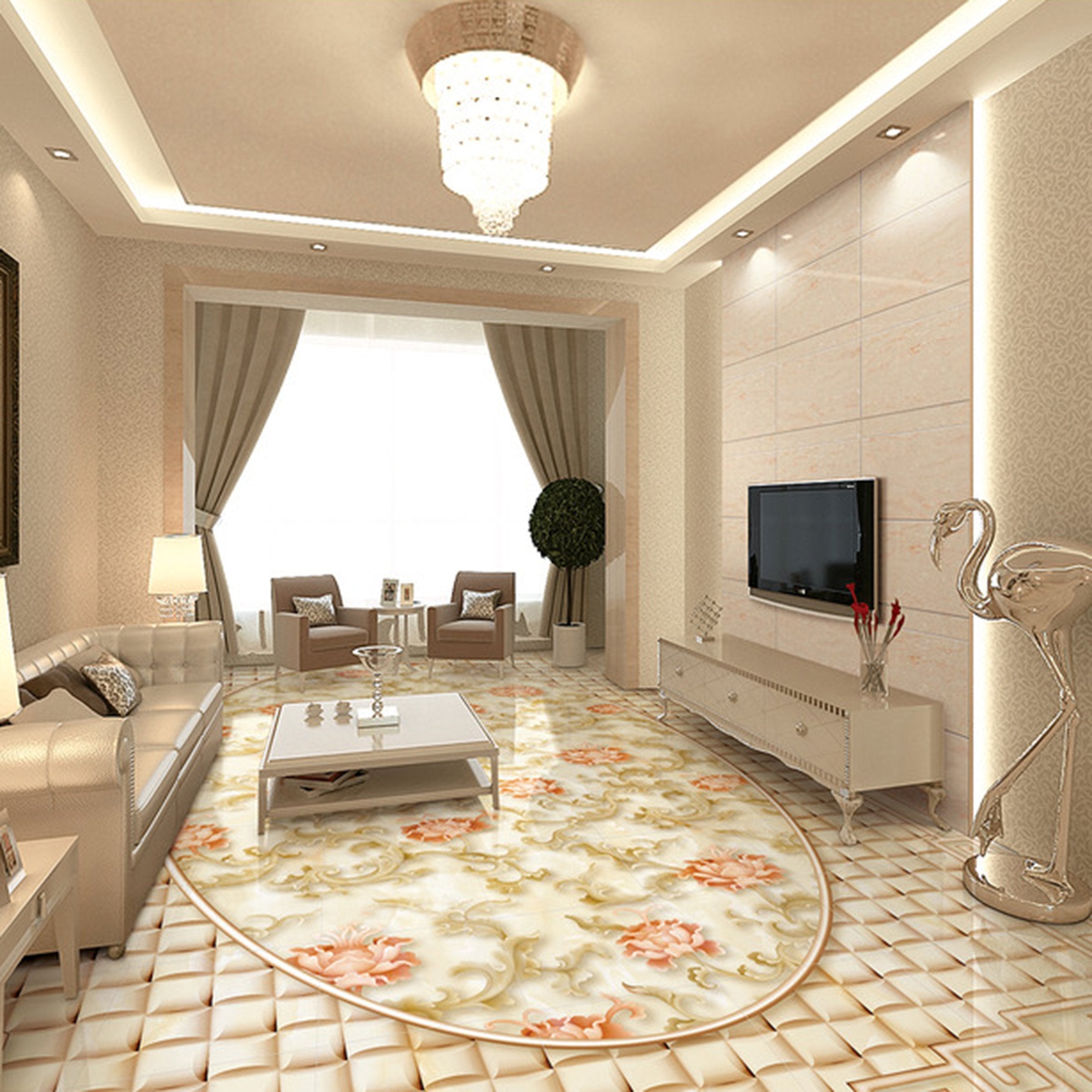 3D Beautiful Flowers WG146 Floor Mural Wallpaper AJ Wallpaper 2 