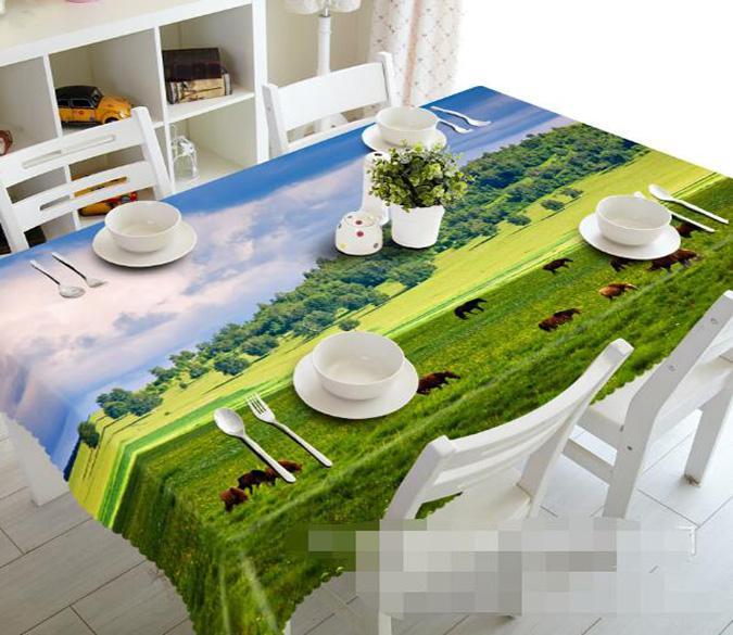 3D Ranch Animals 1502 Tablecloths Wallpaper AJ Wallpaper 