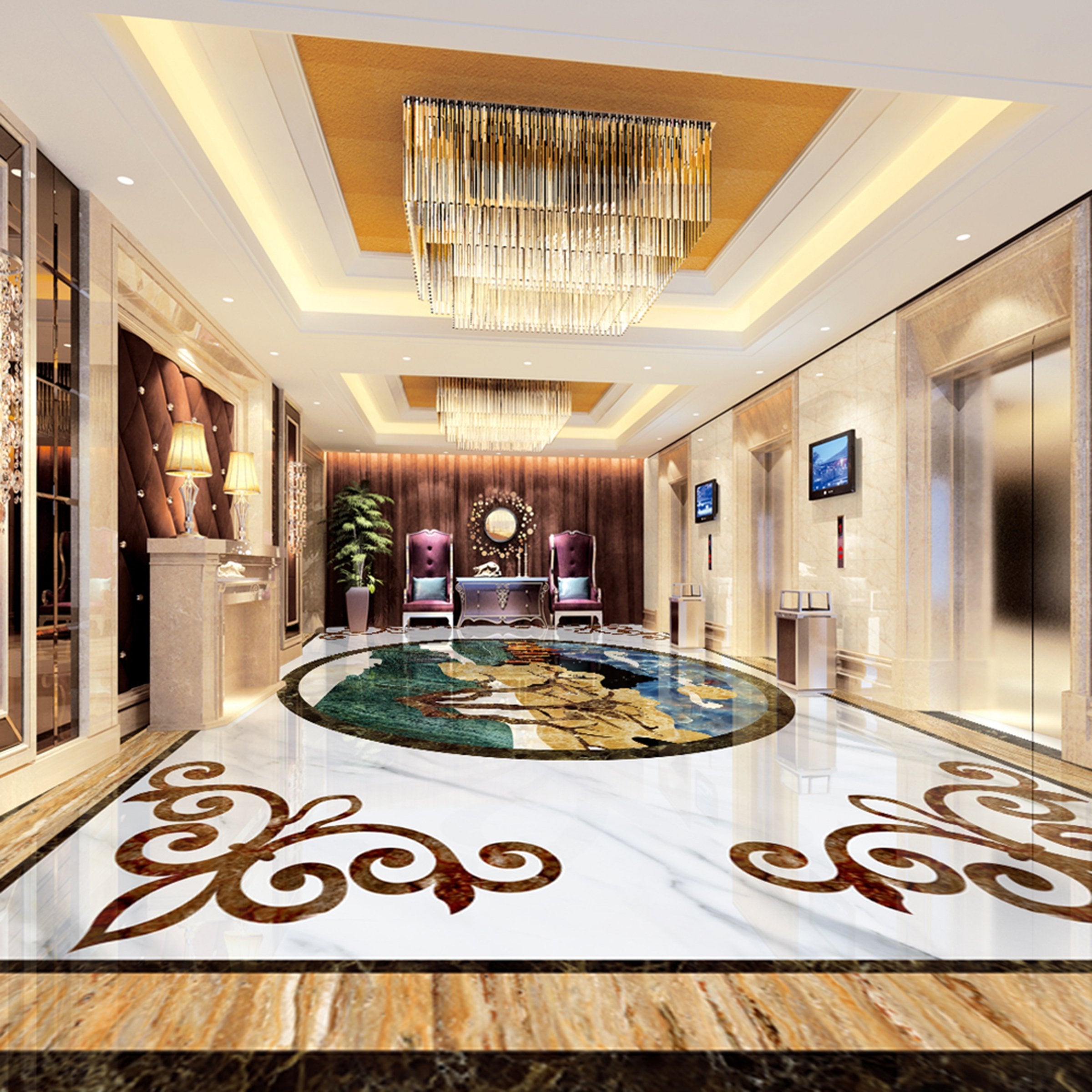 3D Color Forest WG414 Floor Mural Wallpaper AJ Wallpaper 2 