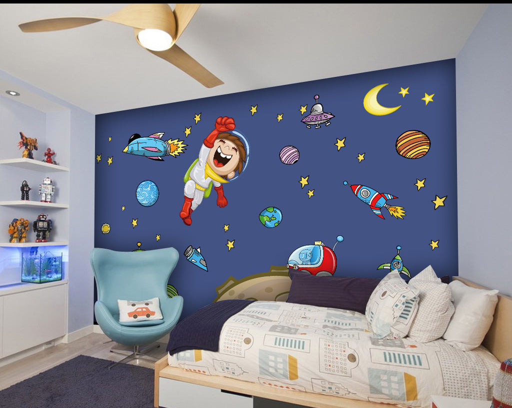 3D Planet Astronaut WG127 Wall Murals