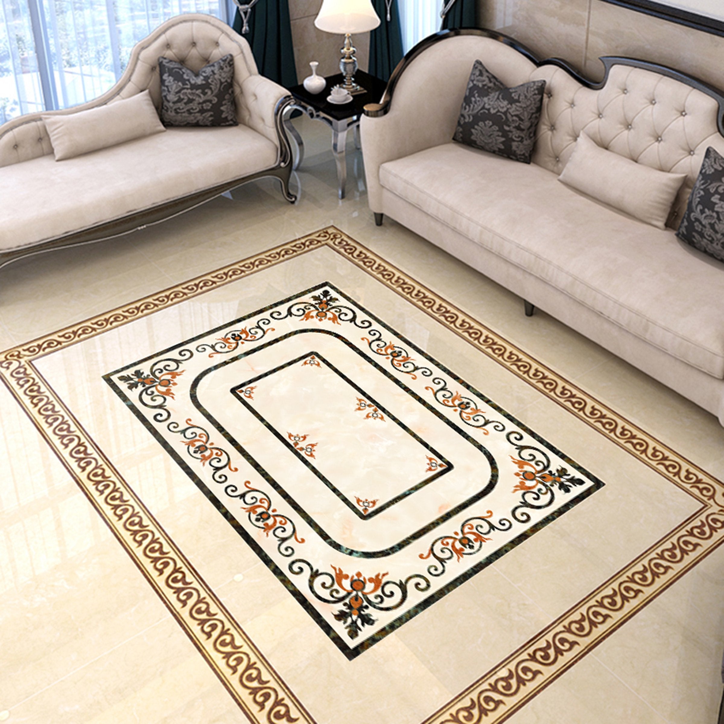 3D Rectangular Pattern WG704 Floor Mural Wallpaper AJ Wallpaper 2 