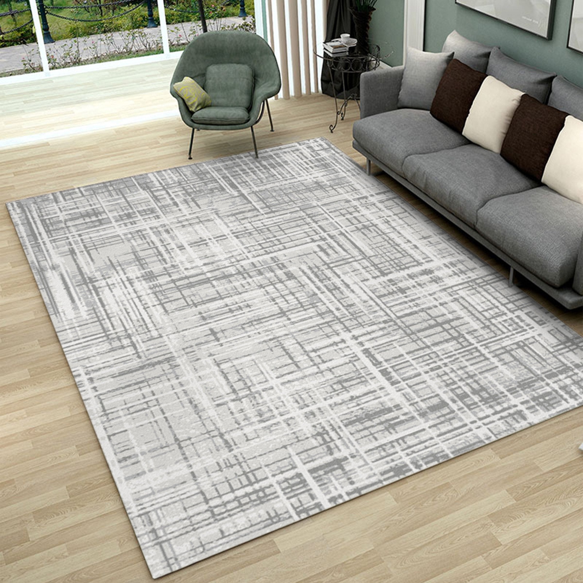 3D Light Green Stripes WG086 Non Slip Rug Mat Mat AJ Creativity Home 