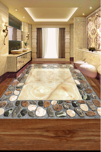 3D Marble 085 Floor Mural Wallpaper AJ Wallpaper 2 