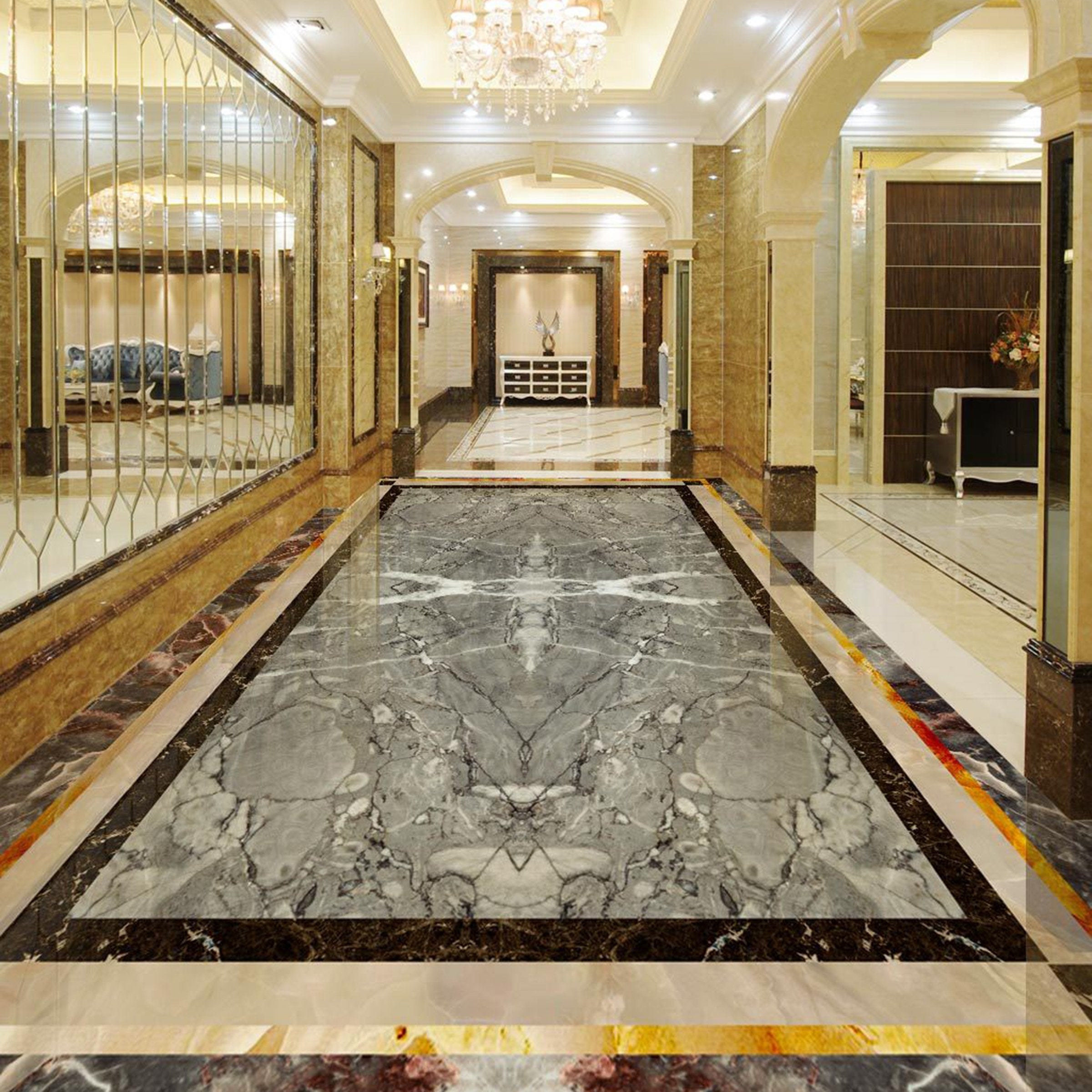 3D Marble Pattern WG325 Floor Mural Wallpaper AJ Wallpaper 2 