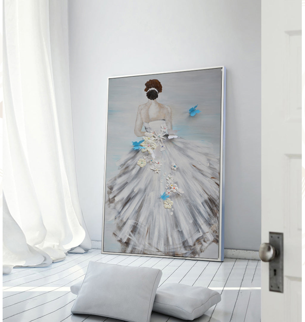 3D Wedding Dress WG104 Wall Murals