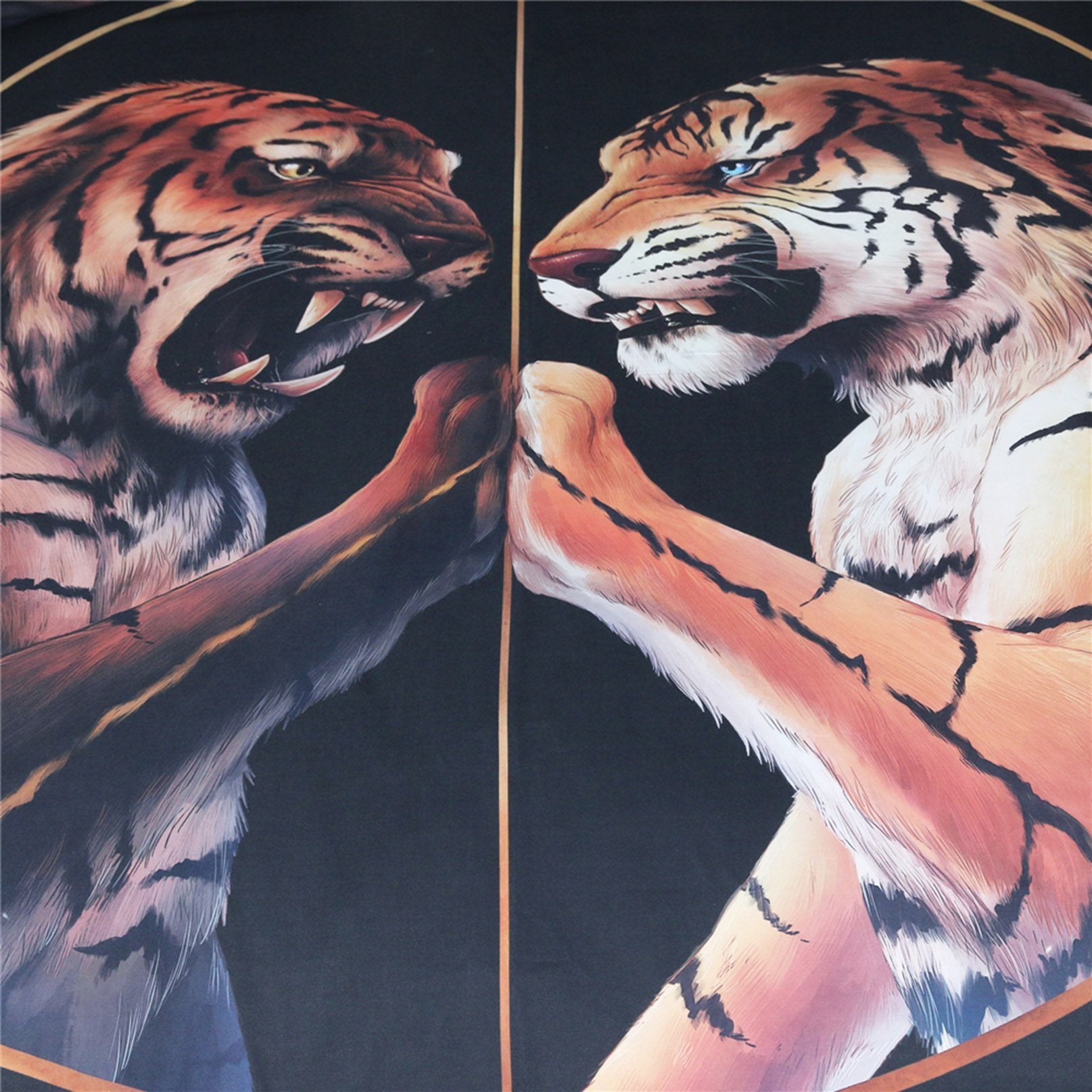 3D Black Peace Tiger 141 Bed Pillowcases Quilt Wallpaper AJ Wallpaper 