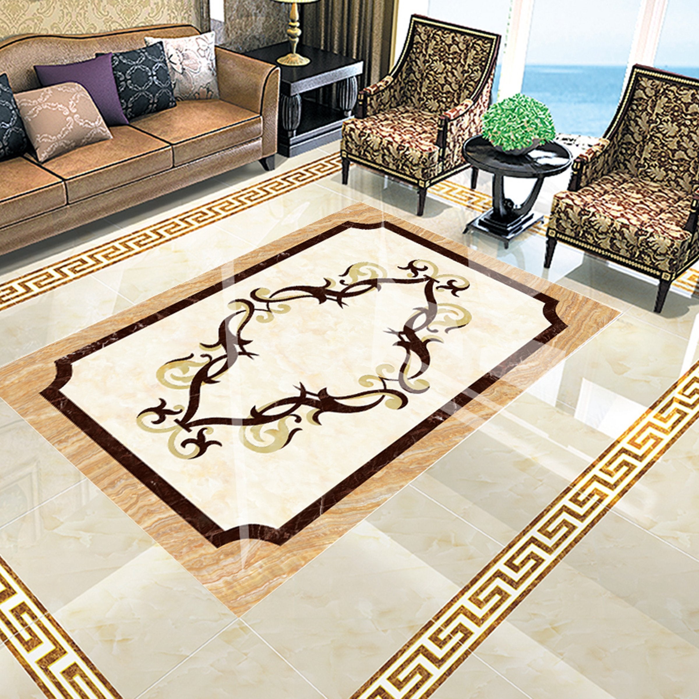3D Rectangular Pattern WG705 Floor Mural Wallpaper AJ Wallpaper 2 