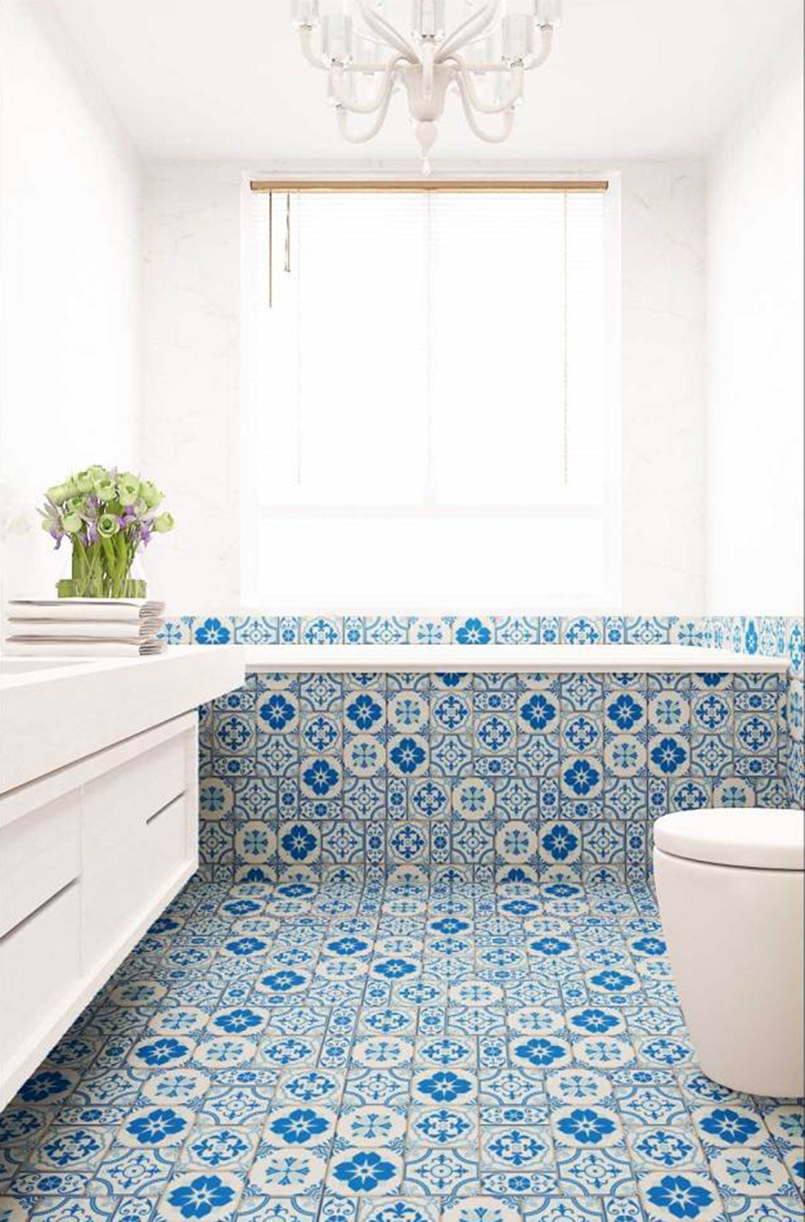 3D Blue Pattern WG168 Floor Mural Wallpaper AJ Wallpaper 2 