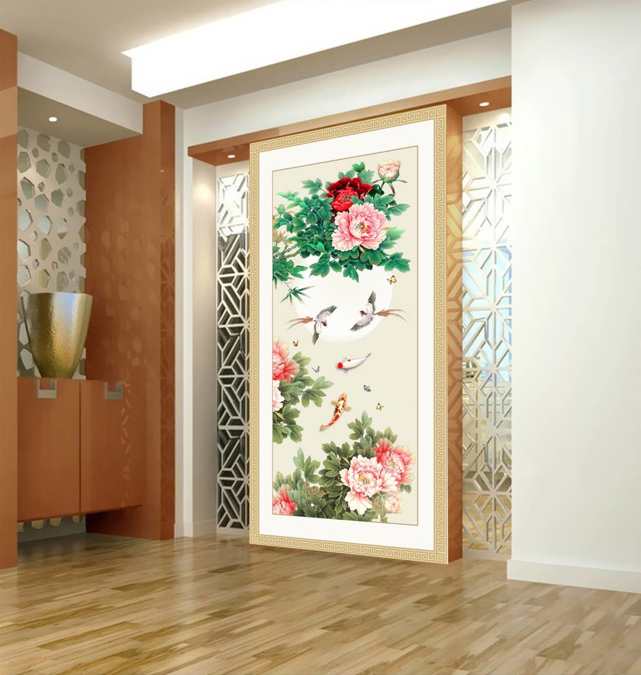 3D Carp Flower 395 Wallpaper AJ Wallpaper 