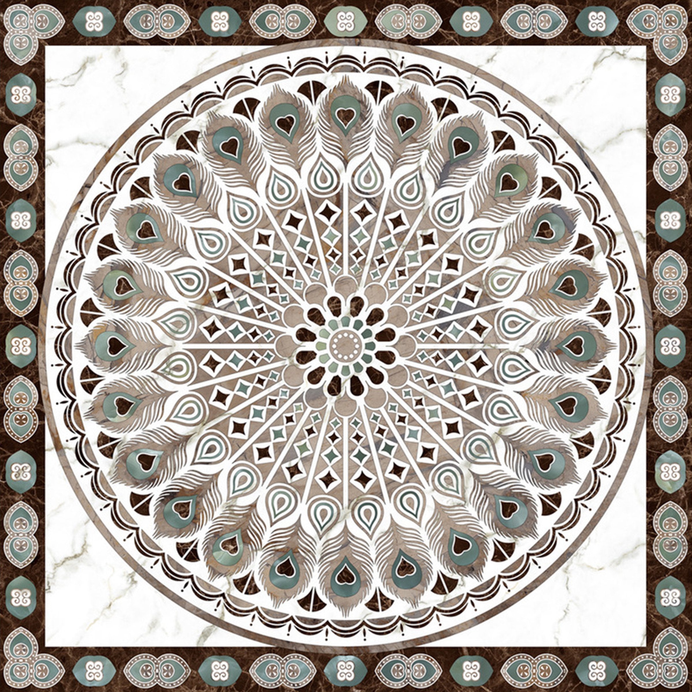 3D Black Round WG234 Floor Mural Wallpaper AJ Wallpaper 2 