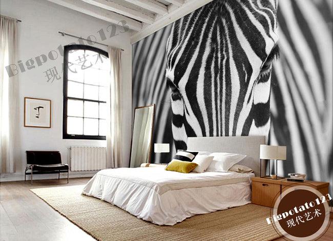 3D Zebra Head WG243 Wall Murals