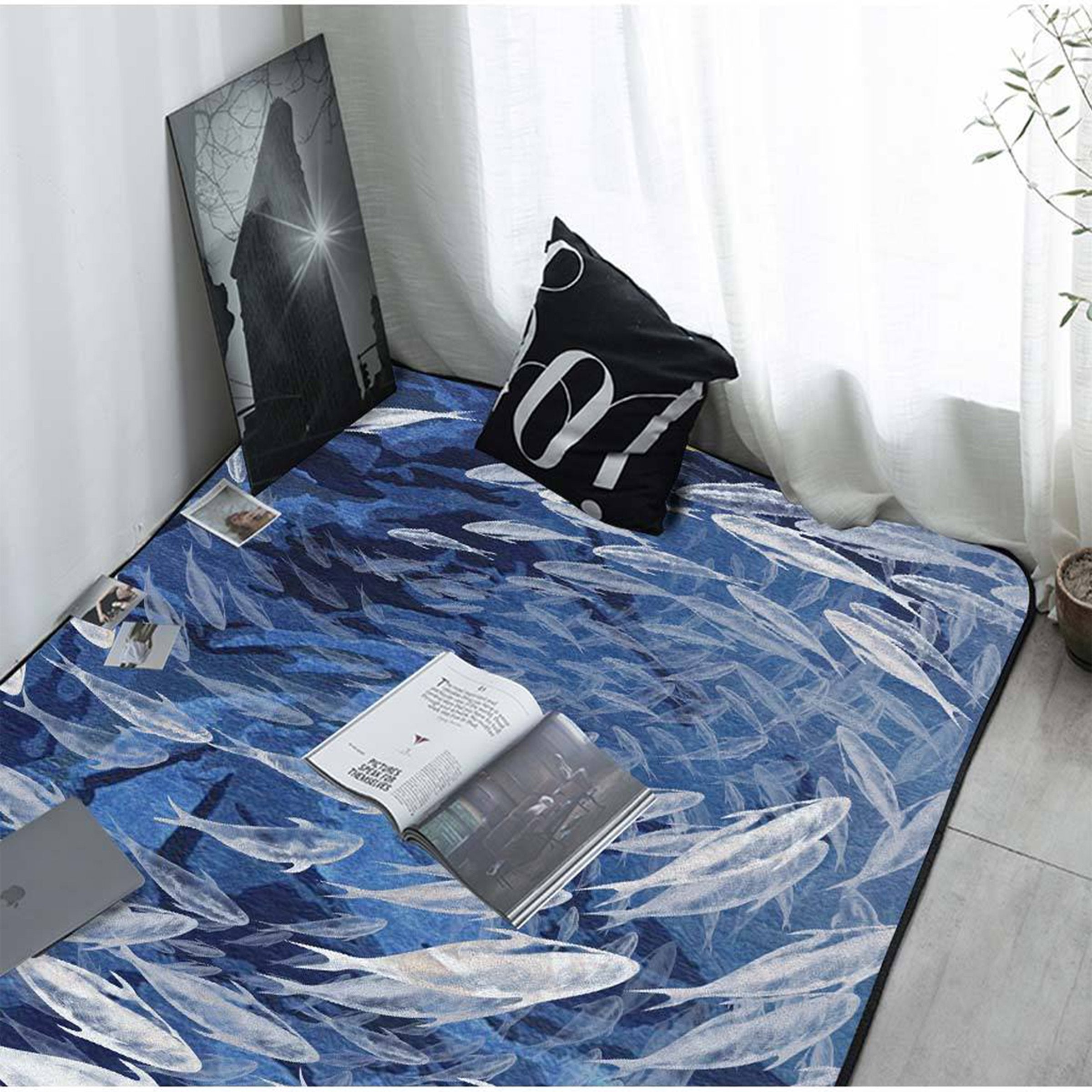 3D Fish WG178 Non Slip Rug Mat Mat AJ Creativity Home 