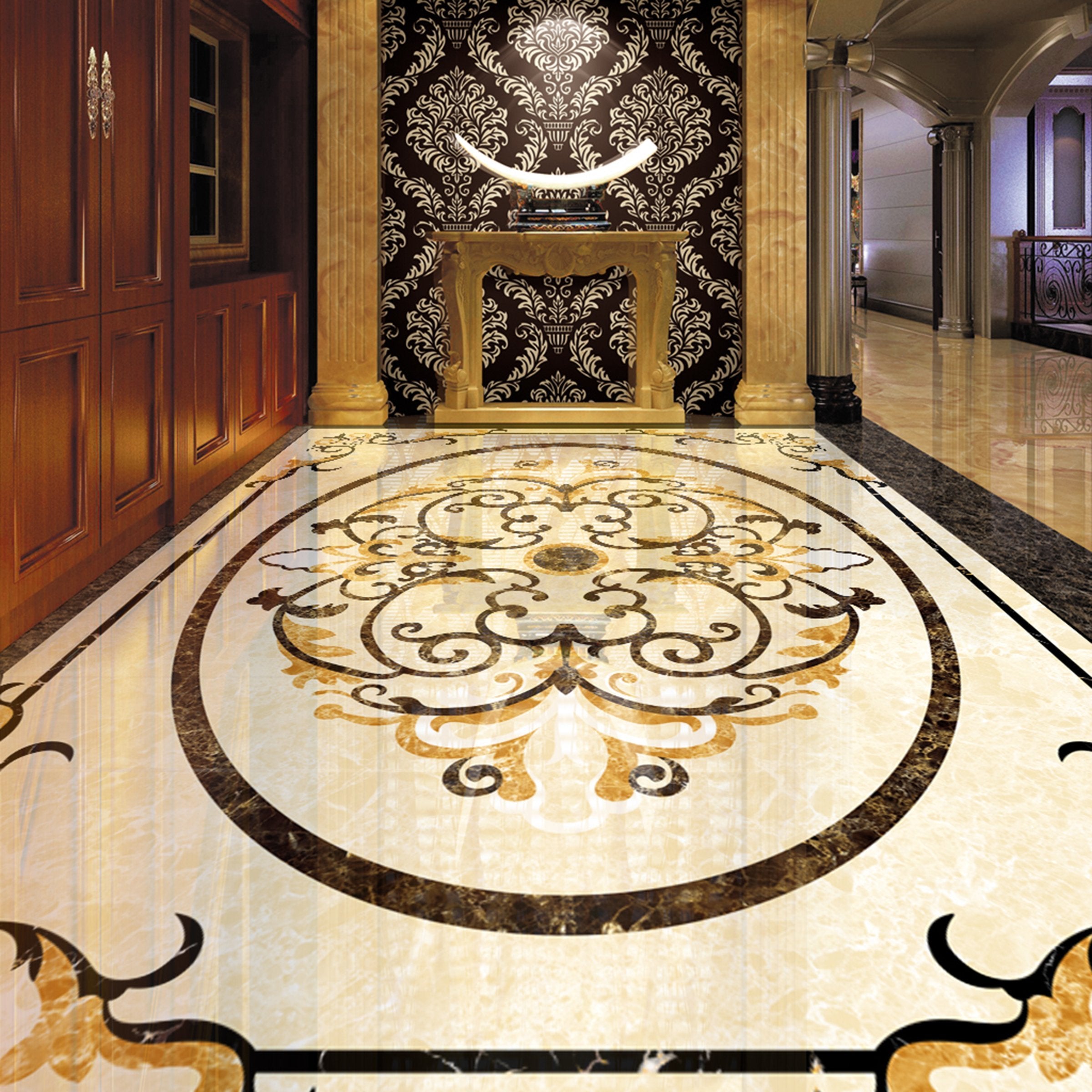 3D Marble Pattern WG343 Floor Mural Wallpaper AJ Wallpaper 2 
