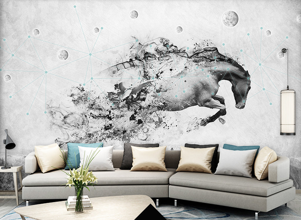 3D Horse Running WG222 Wall Murals