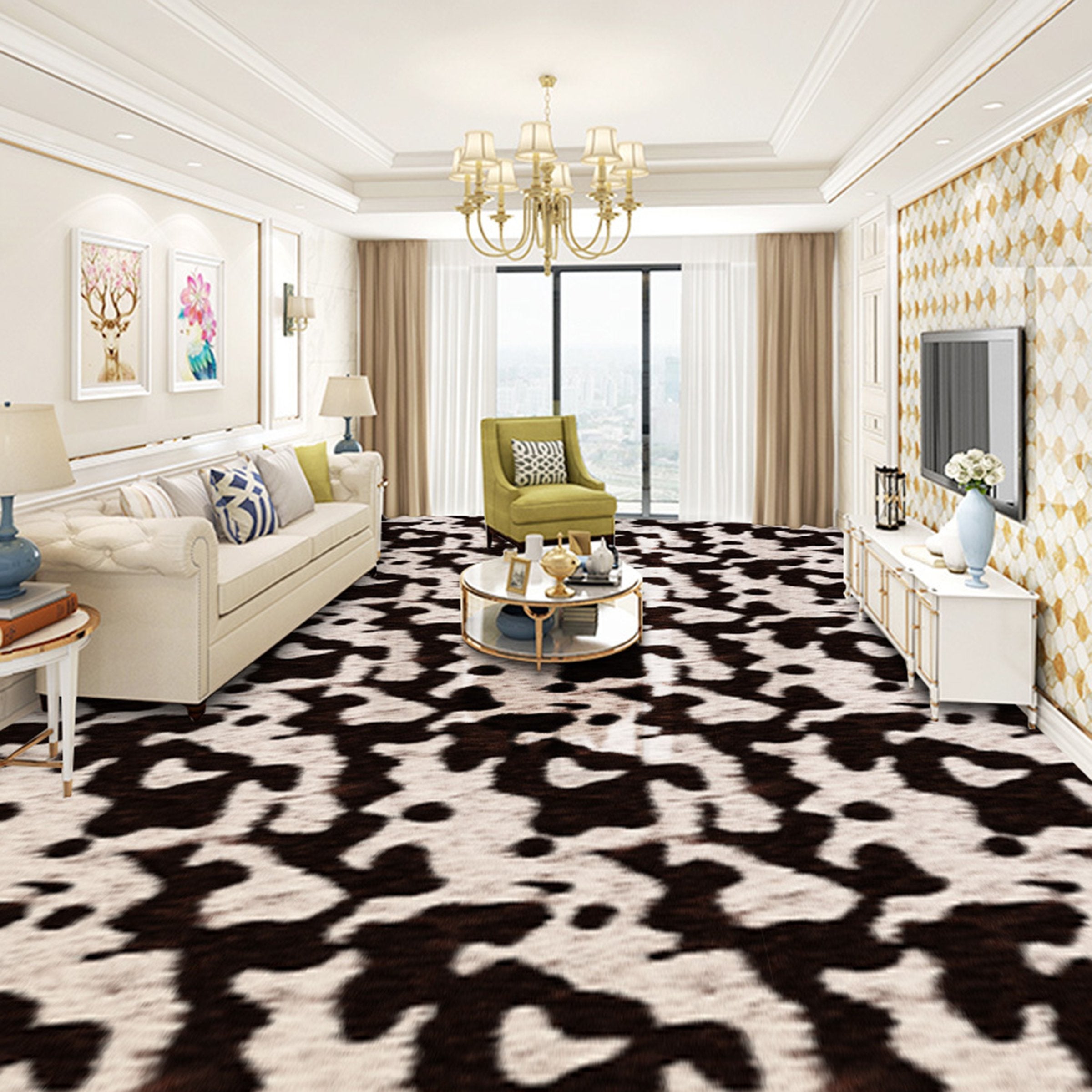 3D Black And White Stripes WG665 Floor Mural Wallpaper AJ Wallpaper 2 