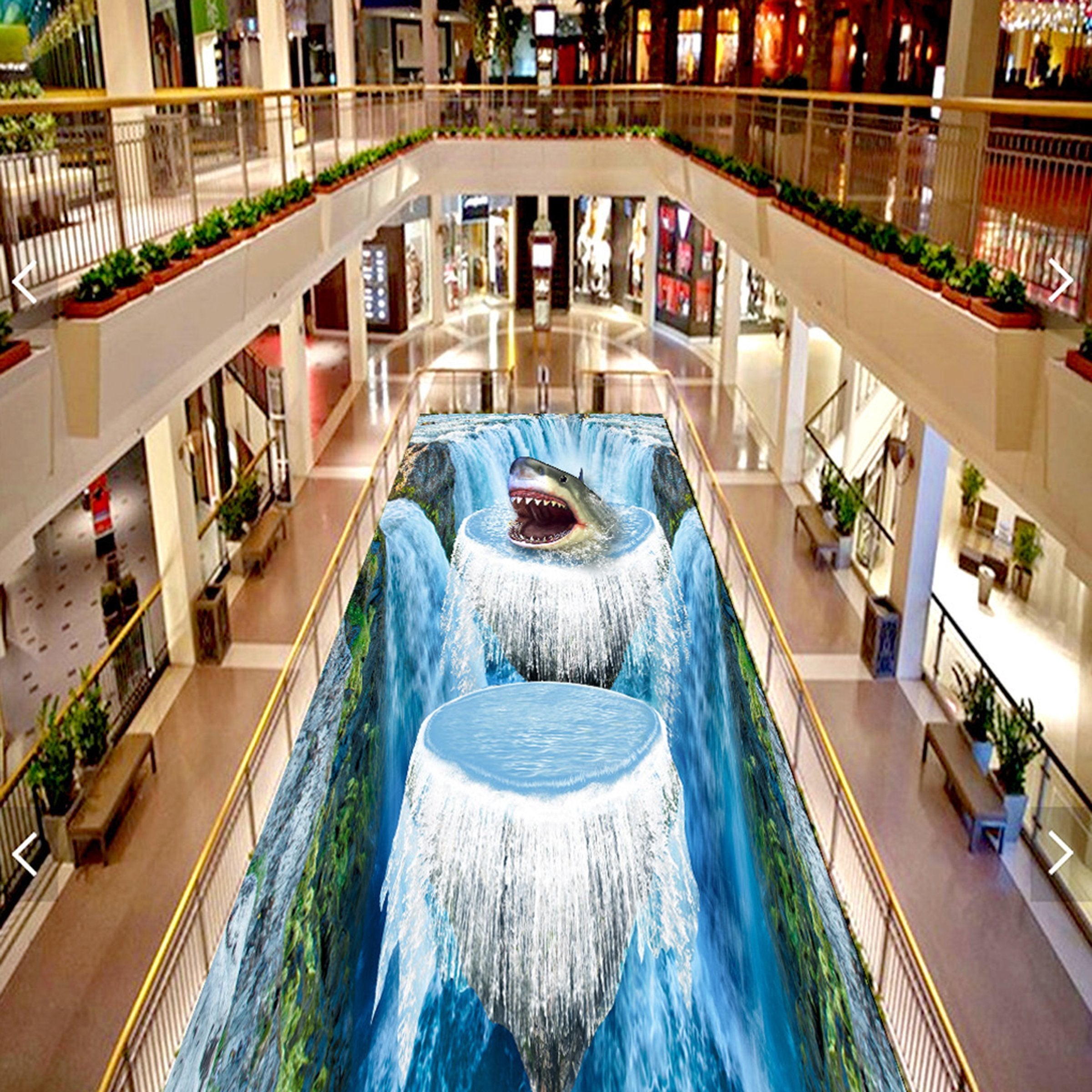 3D Shark Mouth WG620 Floor Mural Wallpaper AJ Wallpaper 2 