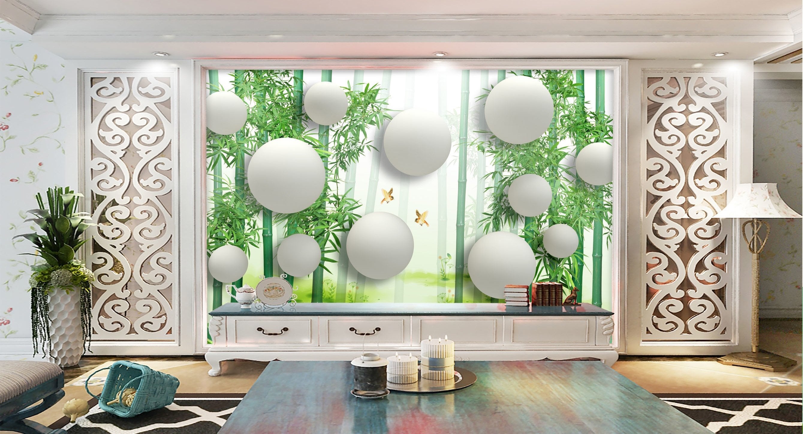 3D Bamboo Forest 325 Wallpaper AJ Wallpaper 