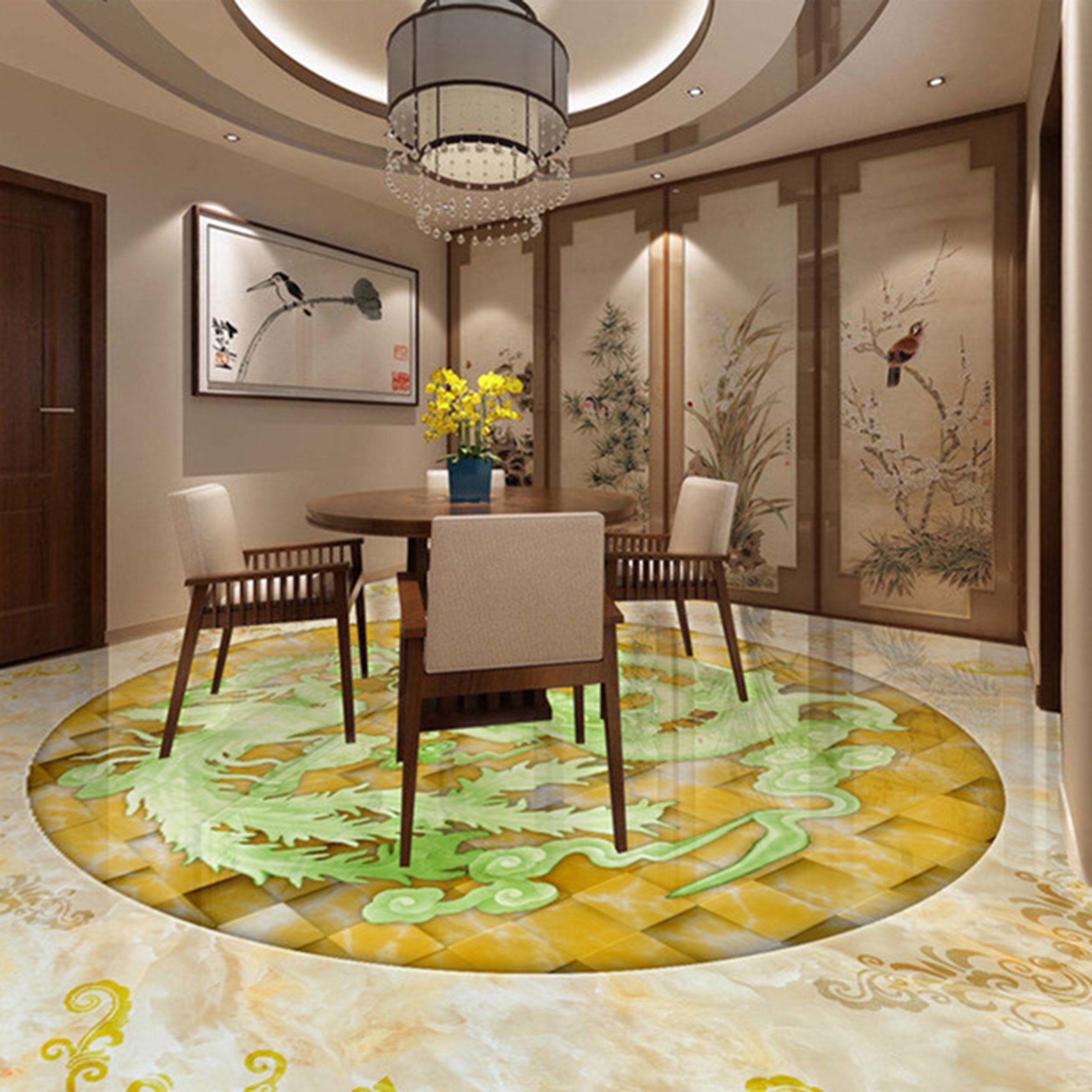 3D Marble Pattern WG282 Floor Mural Wallpaper AJ Wallpaper 2 