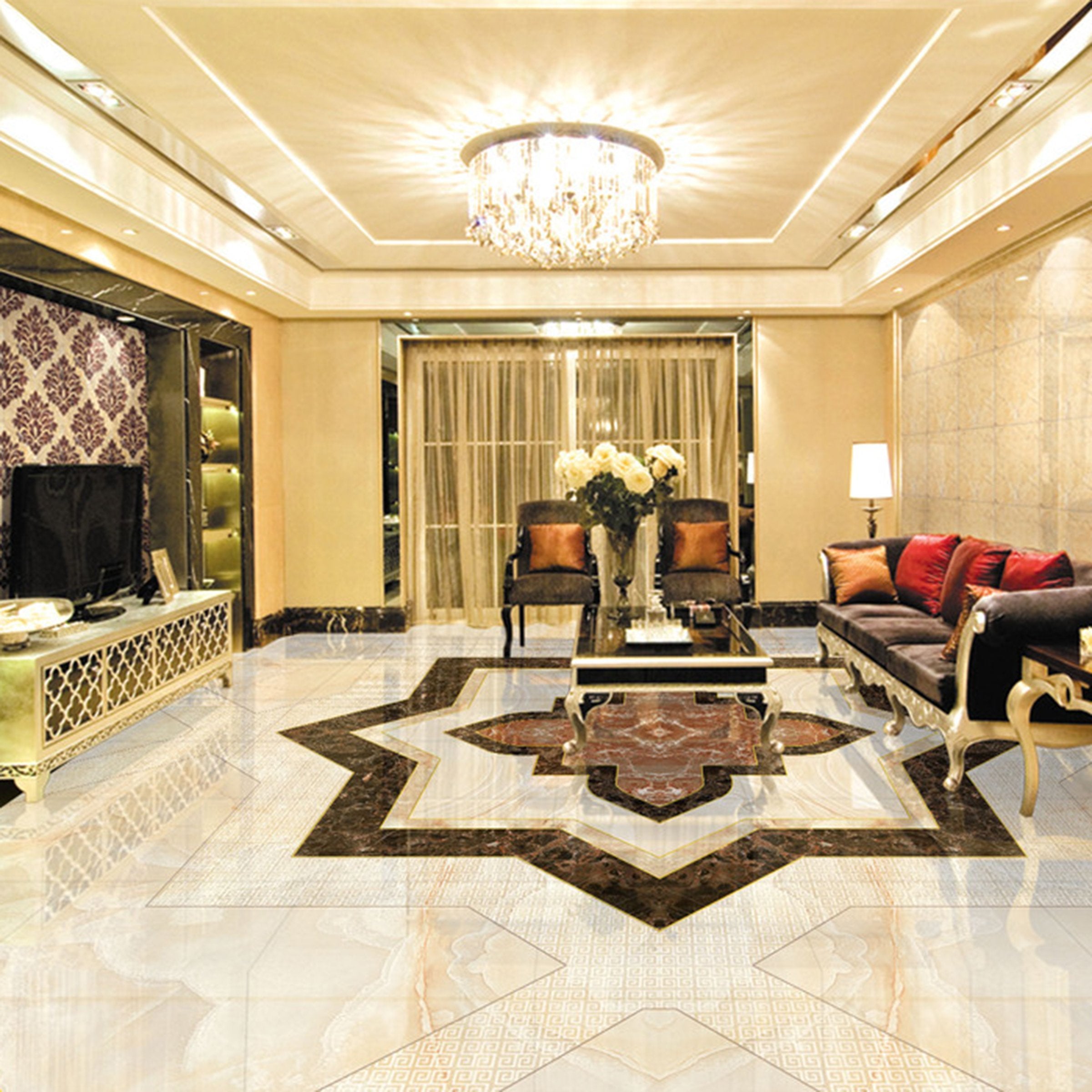 3D Polygonal Pattern WG429 Floor Mural Wallpaper AJ Wallpaper 2 