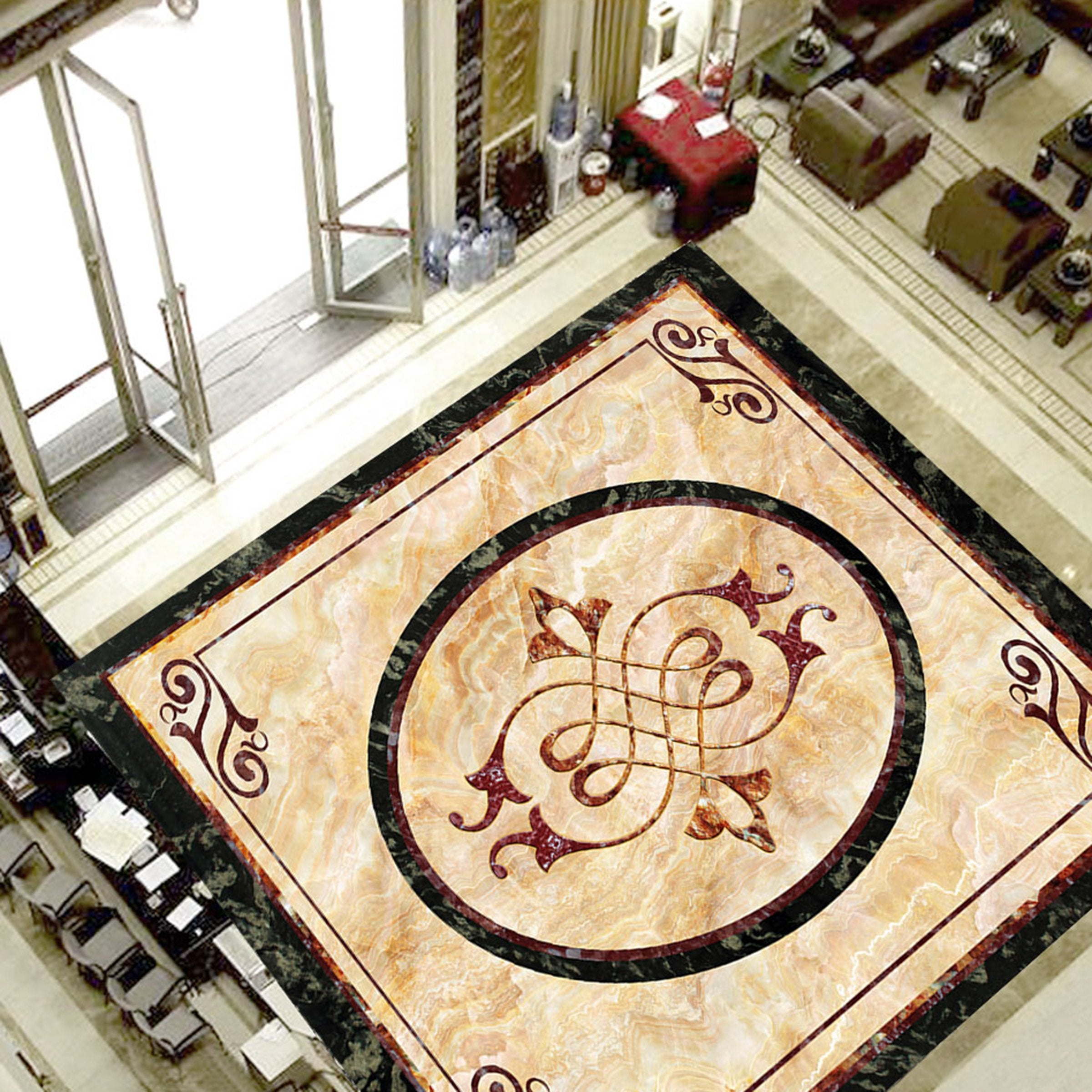 3D Marble Pattern WG328 Floor Mural Wallpaper AJ Wallpaper 2 