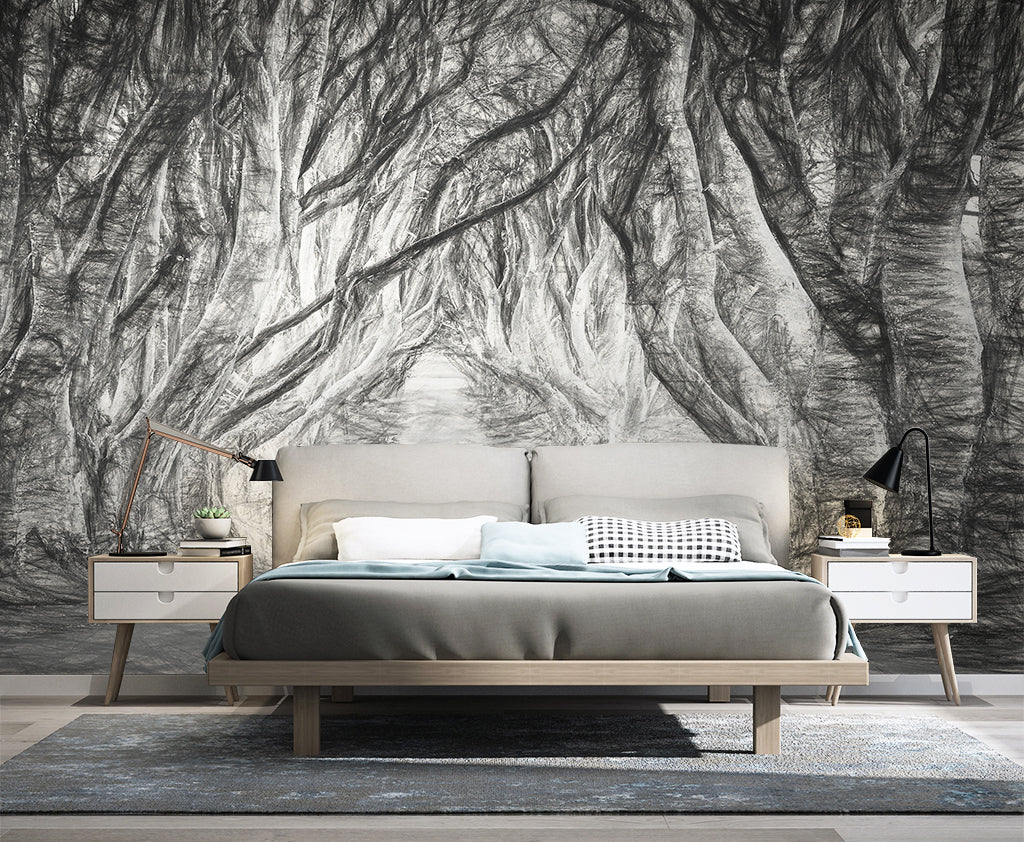 3D Sketch Forest WG049 Wall Murals