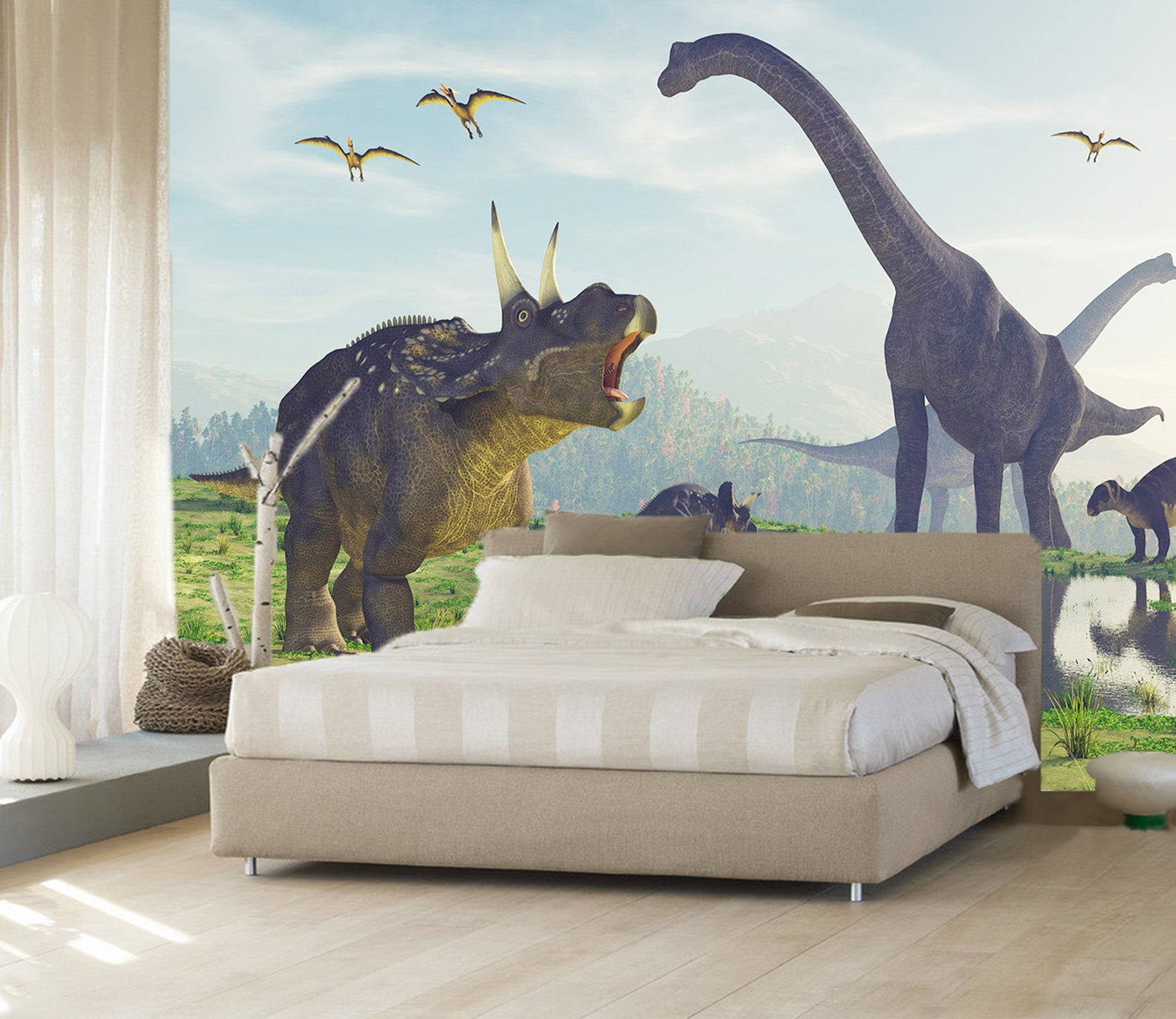 3D Steppe Dinosaur 1605 Wall Murals