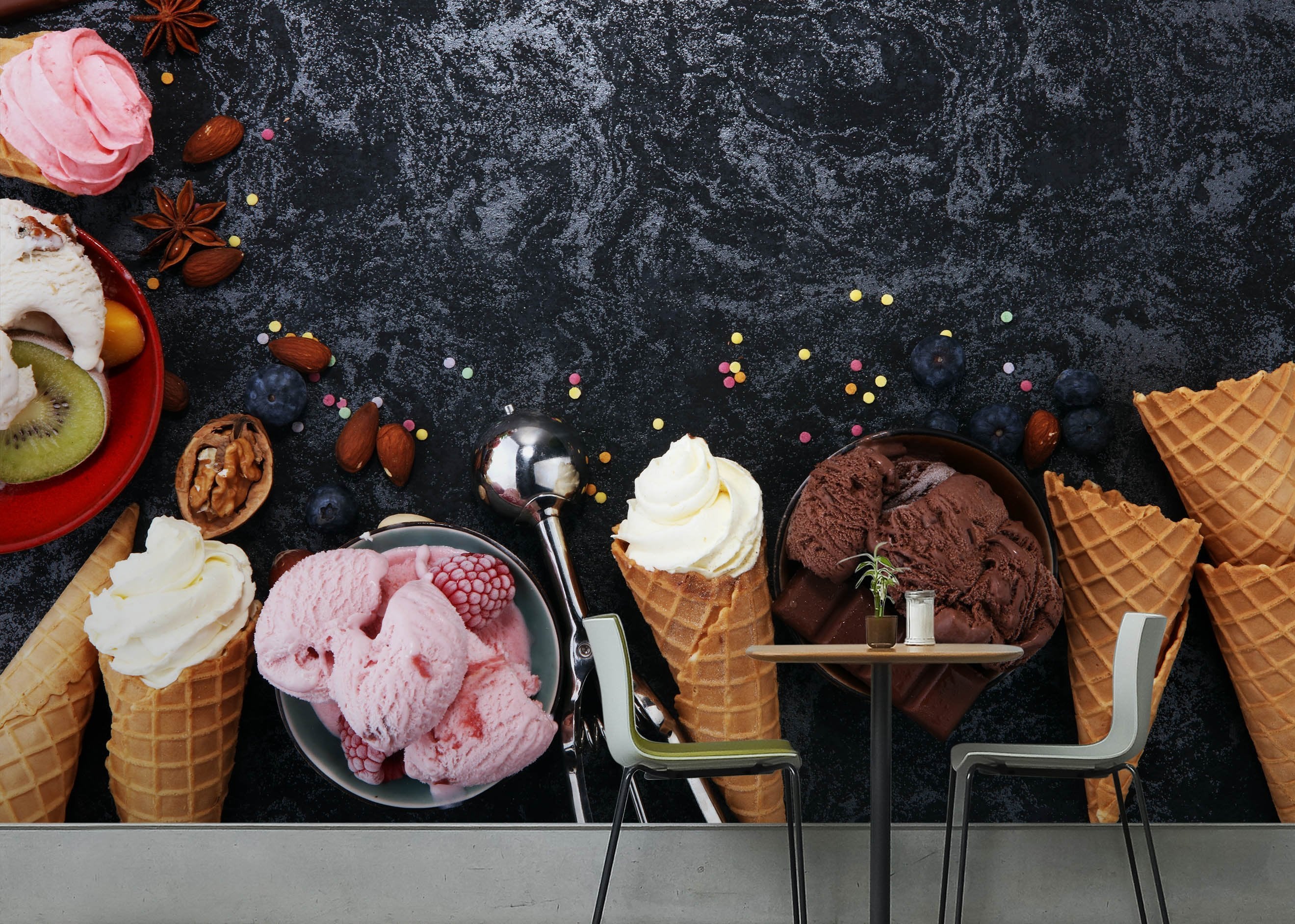 3D Chocolate Walnut Ice Cream 745 Wallpaper AJ Wallpaper 2 