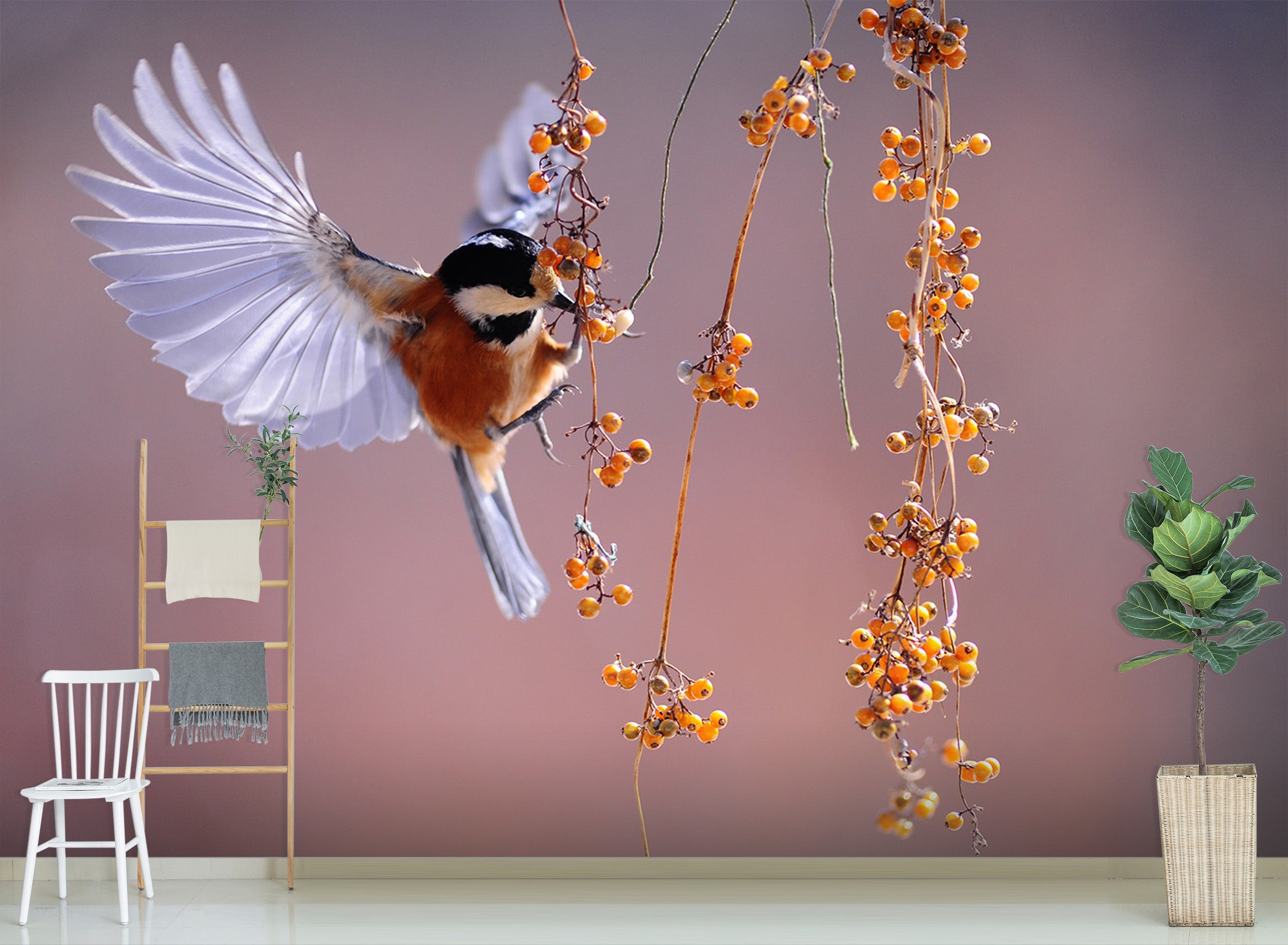 3D White Wing Bird 142 Wall Murals