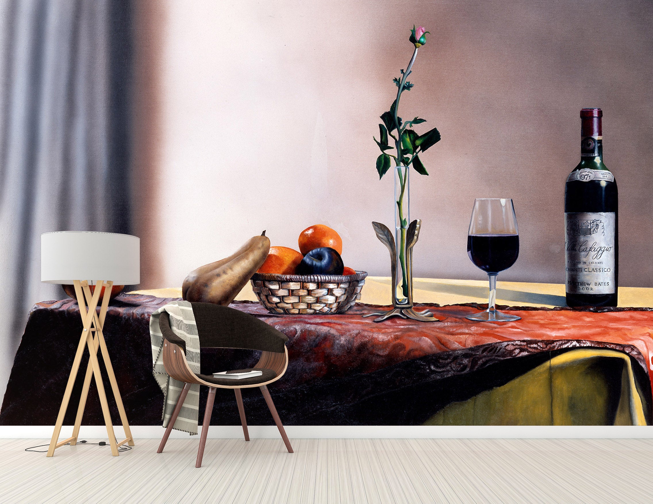 3D Red Wine Fruit 11113 Matthew Holden Bates Wall Mural Wall Murals