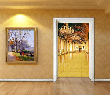 3D ceiling lamp ceramic corridor door mural Wallpaper AJ Wallpaper 