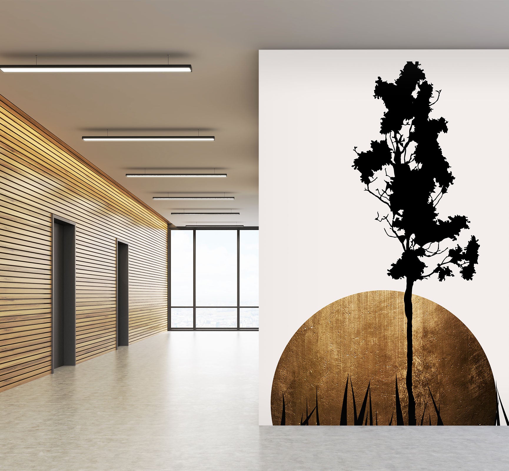 3D Moon Tree 1512 Boris Draschoff Wall Mural Wall Murals