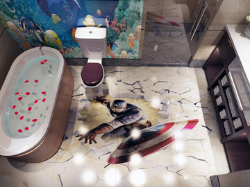 3D Frisbee 026 Floor Mural Wallpaper AJ Wallpaper 2 