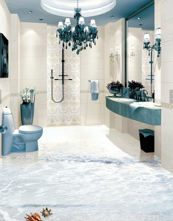 3D White Spray 515 Floor Mural  Wallpaper Murals Rug & Mat Print Epoxy waterproof bath floor