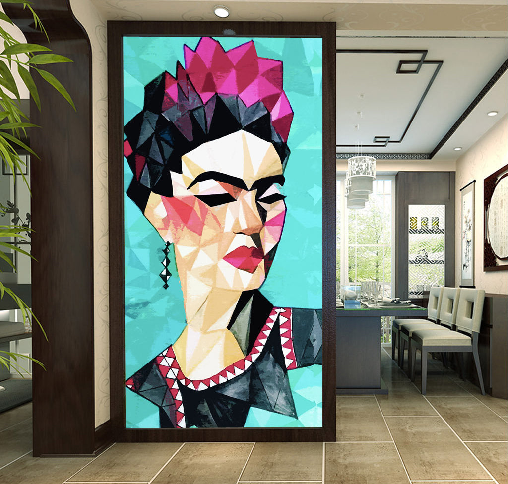 3D Geometric Girl WG120 Wall Murals