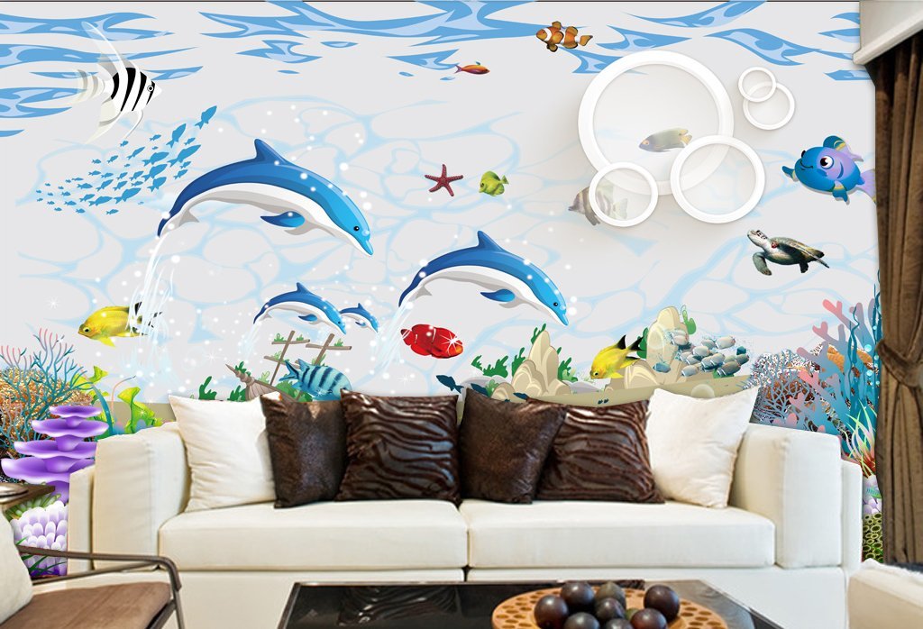 3D Underwater World 838 Wall Murals Wallpaper AJ Wallpaper 2 