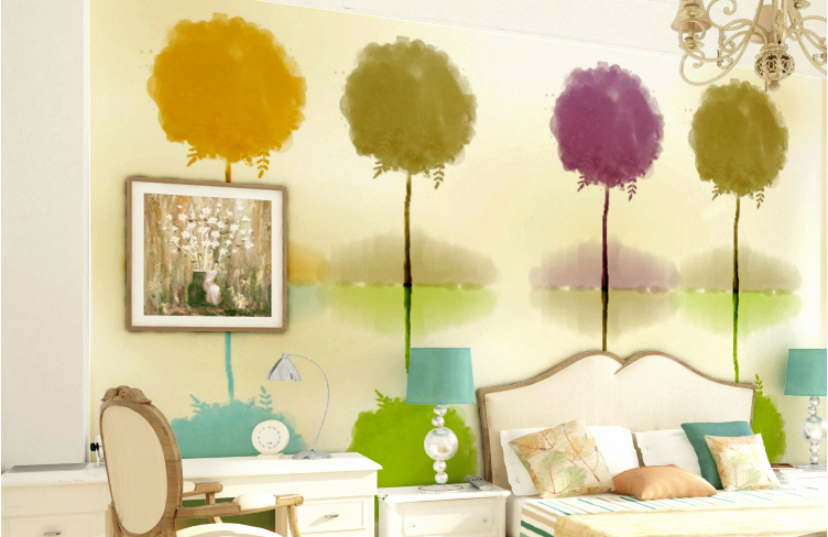 Colorful Trees Wallpaper AJ Wallpaper 