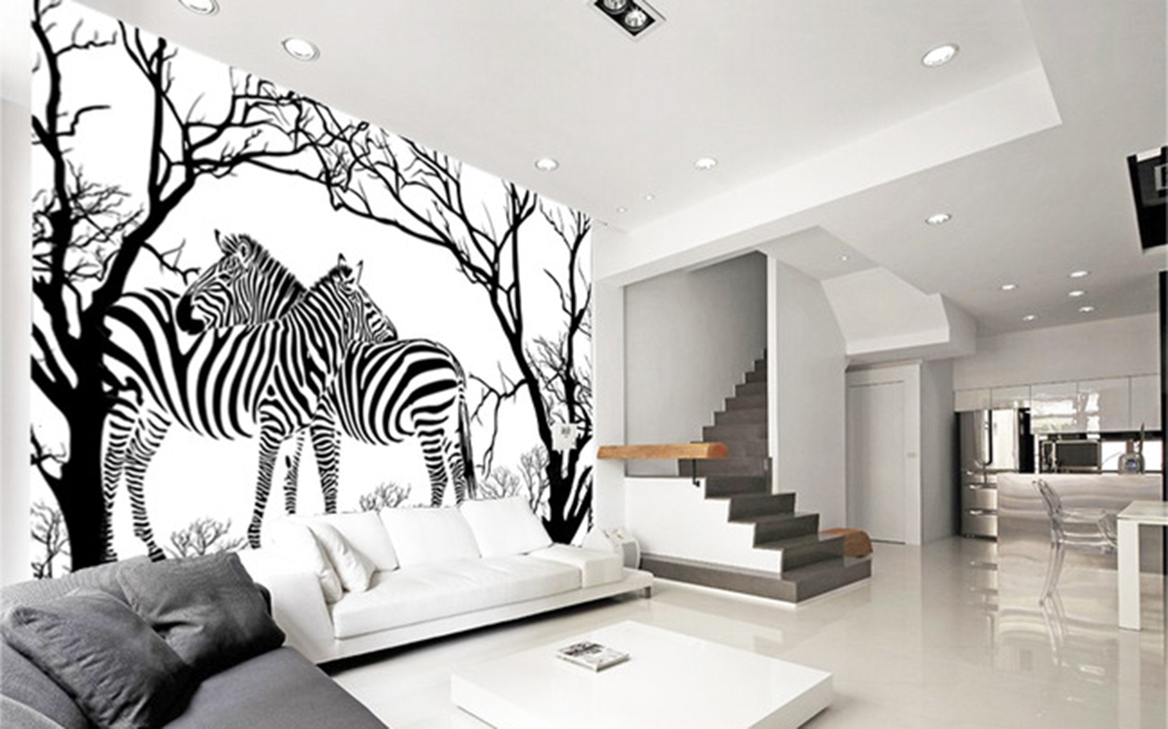 3D Zebra 355 Wall Murals Wallpaper AJ Wallpaper 2 