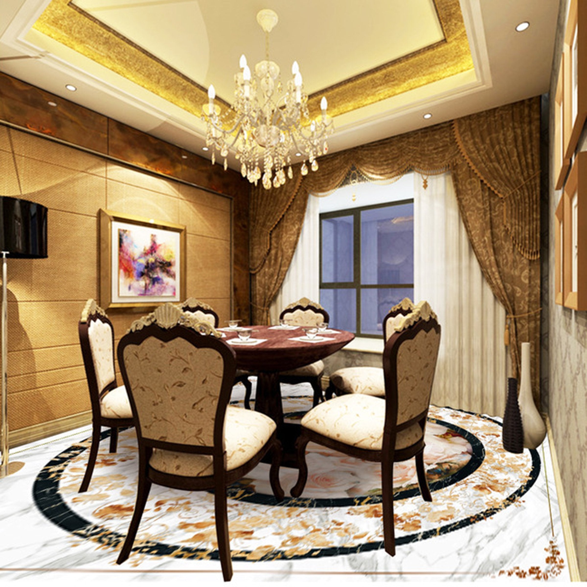 3D Flower Pattern WG137 Floor Mural Wallpaper AJ Wallpaper 2 