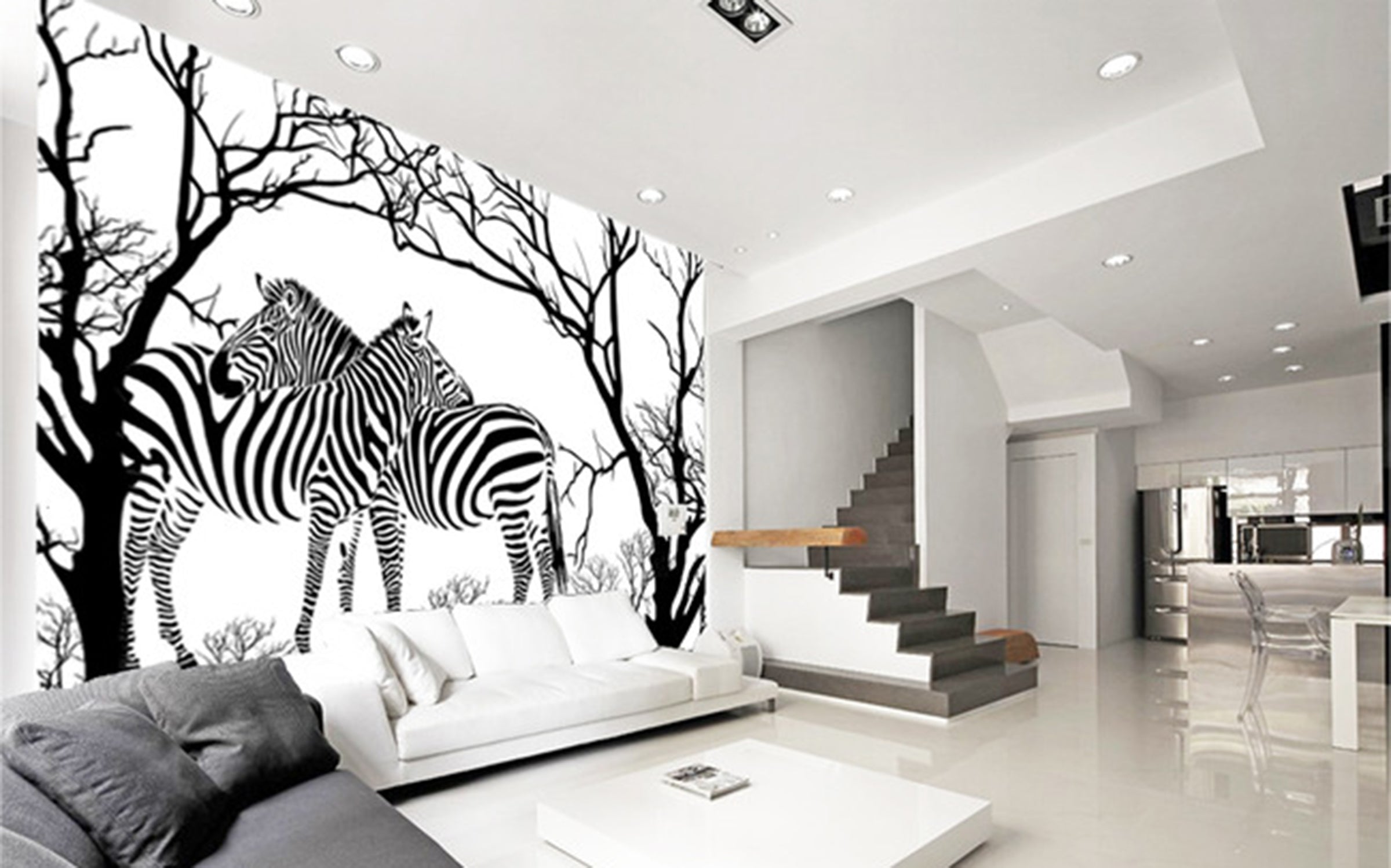 3D Zebra Tree WG229 Wall Murals