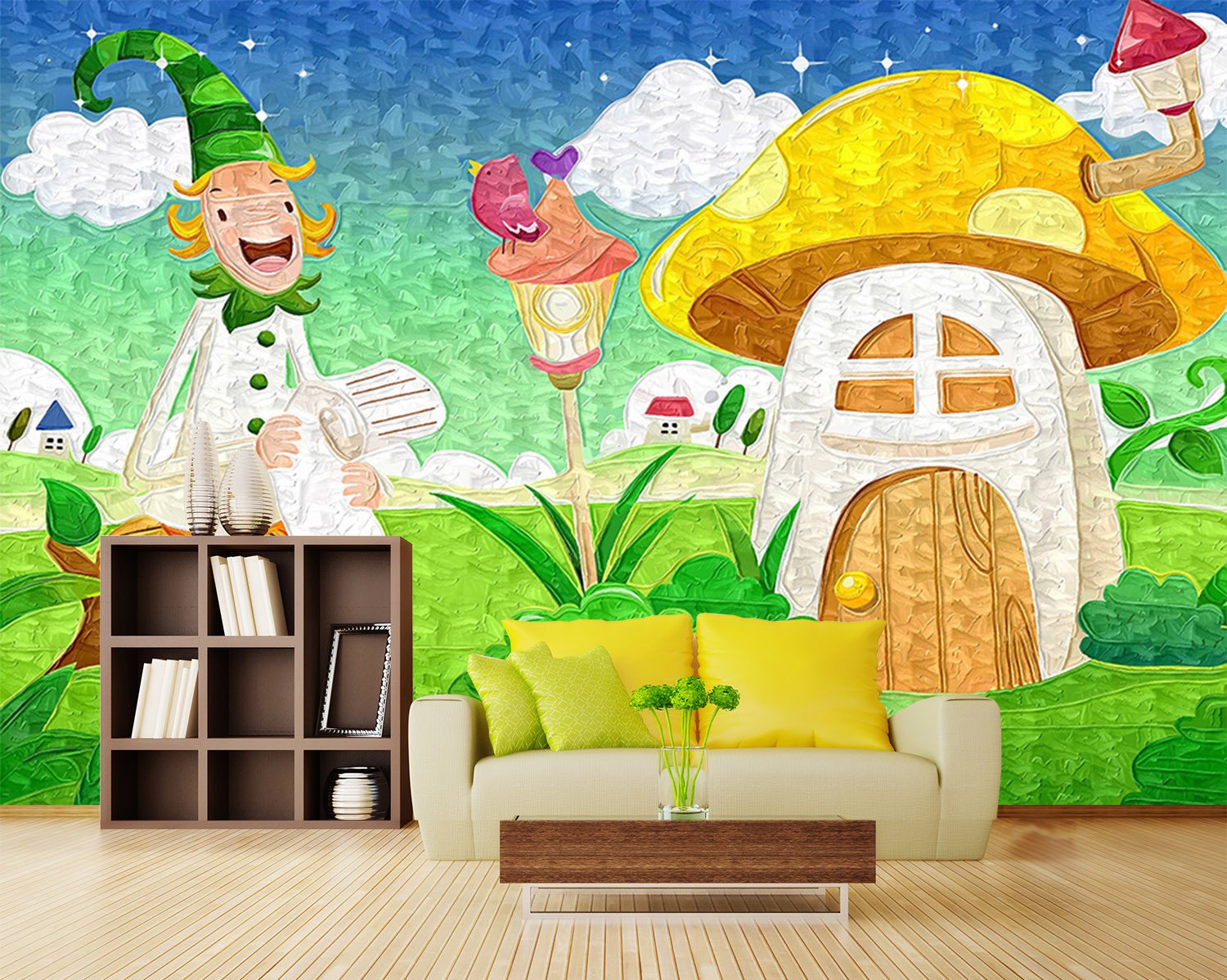 3D Mushroom House Boy 98 Wallpaper AJ Wallpaper 