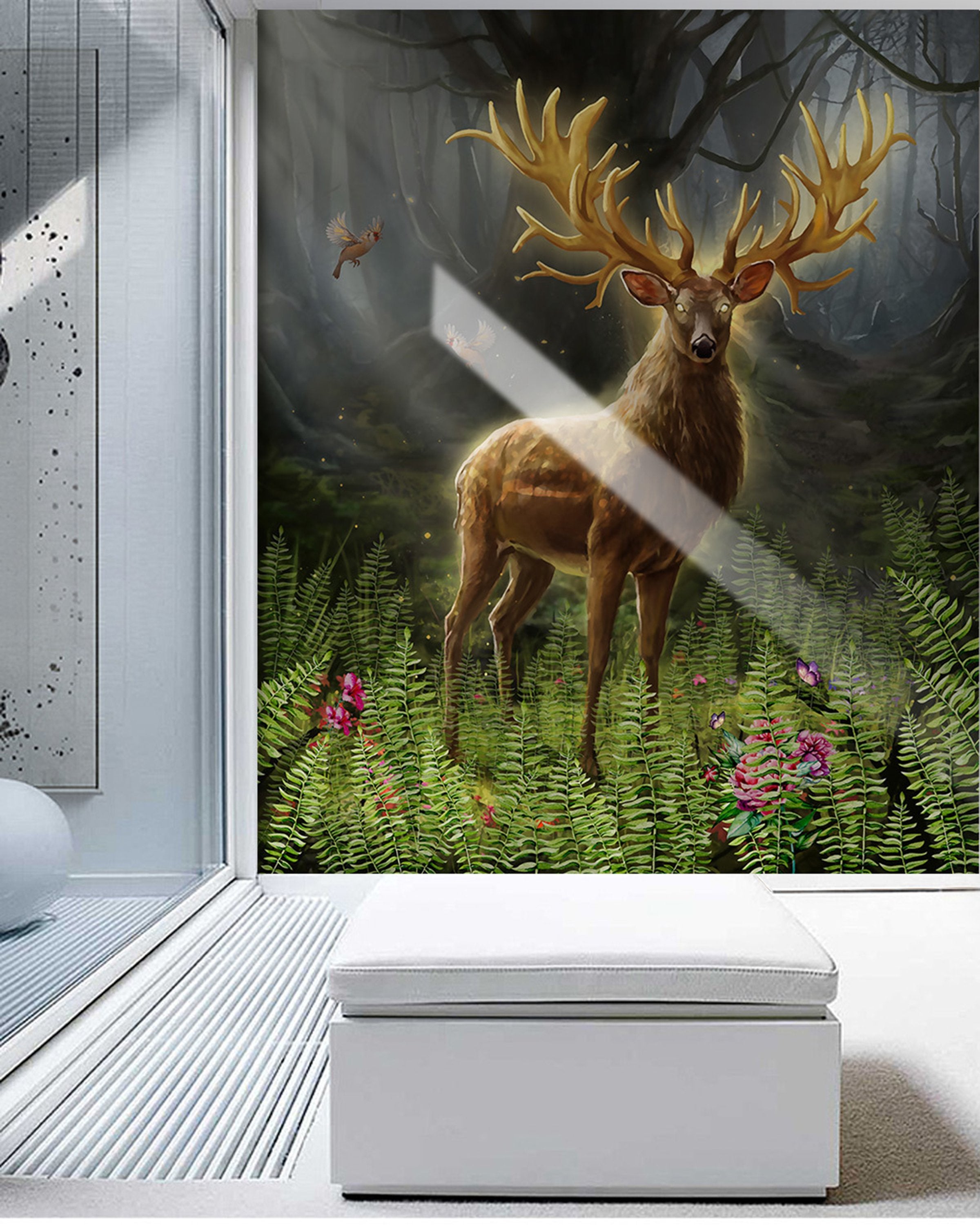 3D Golden Elk 201 Wall Murals Wallpaper AJ Wallpaper 2 